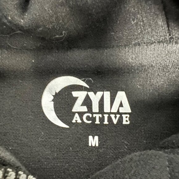 Zyia Active Womens Full Zip Sweatshirt Long Hoodie Jacket Black Size Medium - Picture 8 of 8